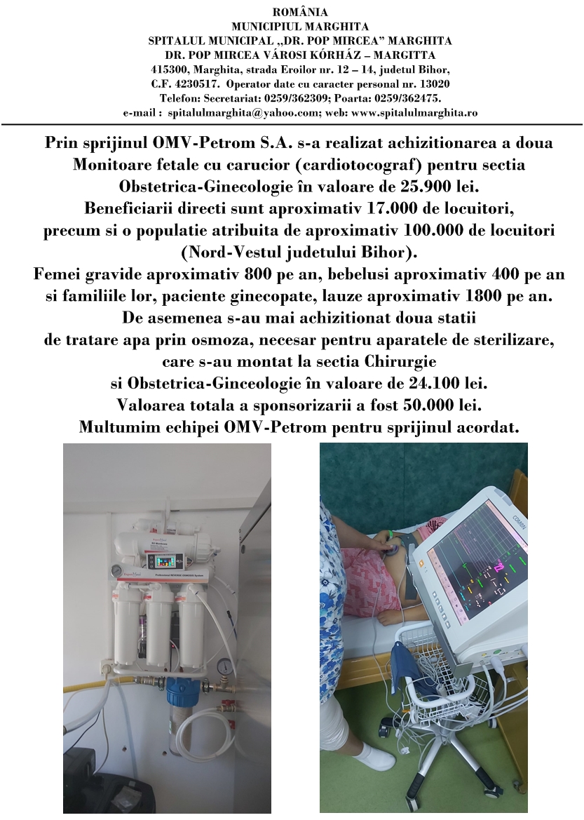 Proiect finantat prin OMV-PETROM